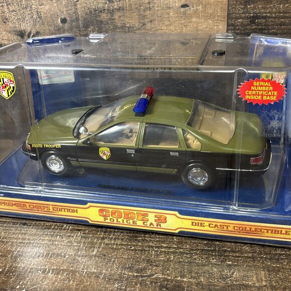 CODE 3 Maryland state police 1/24 Premier Chiefs Edition Chevy Caprice Police - Picture 2 of 4